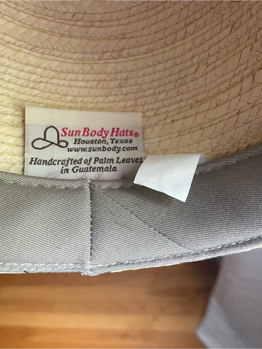Sunbody Palm Leaf Duckbill Hat Handcrafted Guatemala Sun Protection 7 1/8 EUC